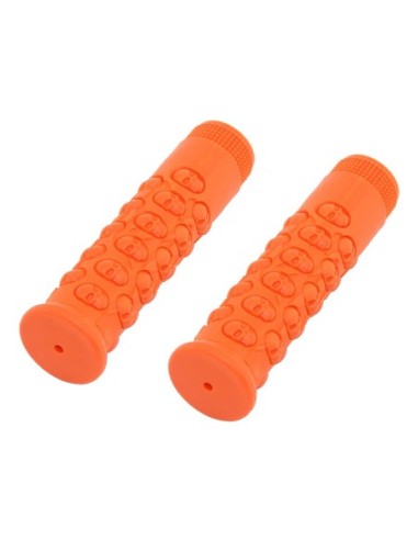 Skull Grips 7/8 long 116mm Kraton Rubber Orange.